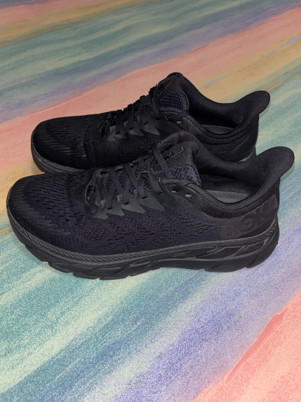 Hoka One One Clifton 7 Running shoes black Sneakers men’s  Size 10